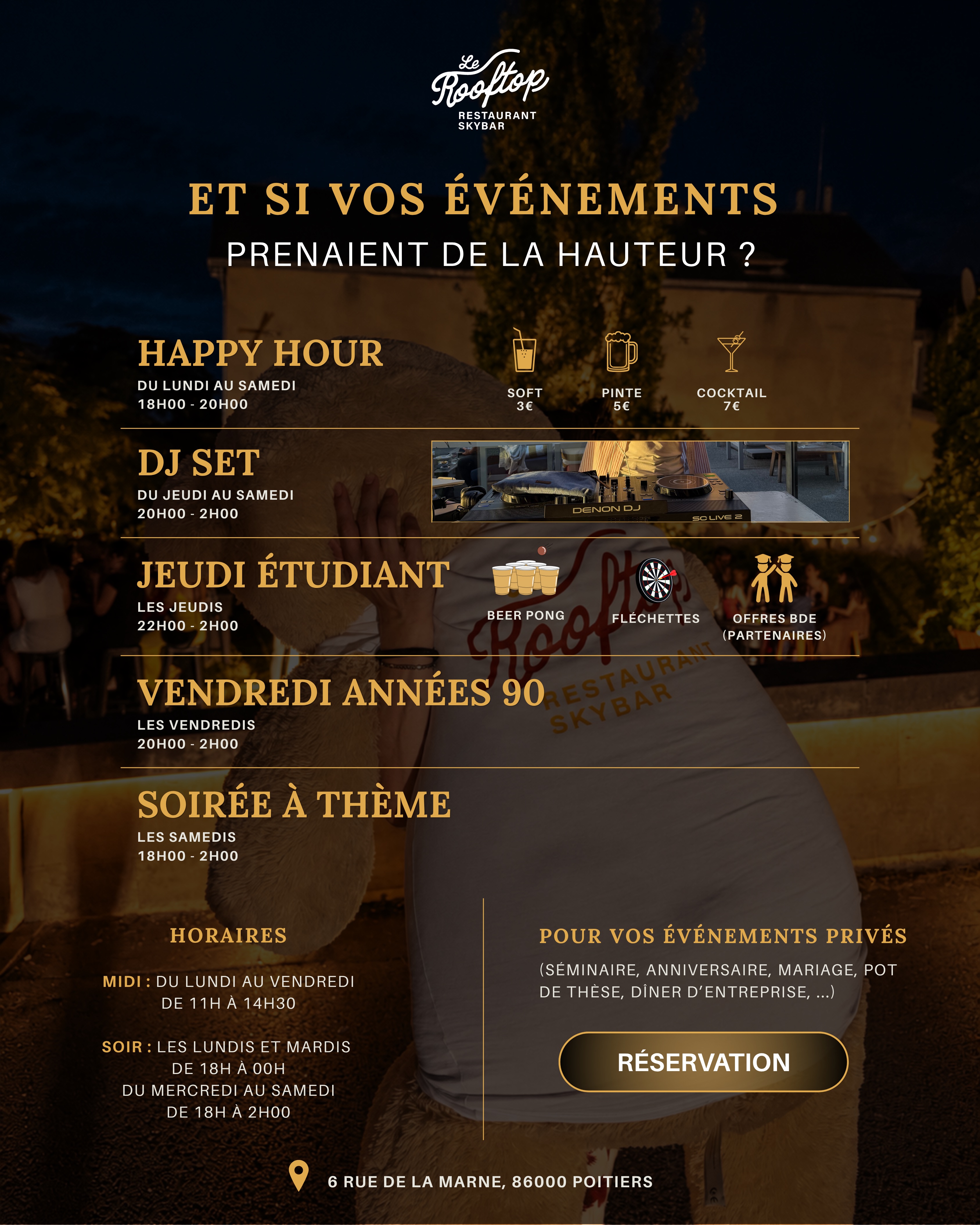 formule midi le rooftop poitiers